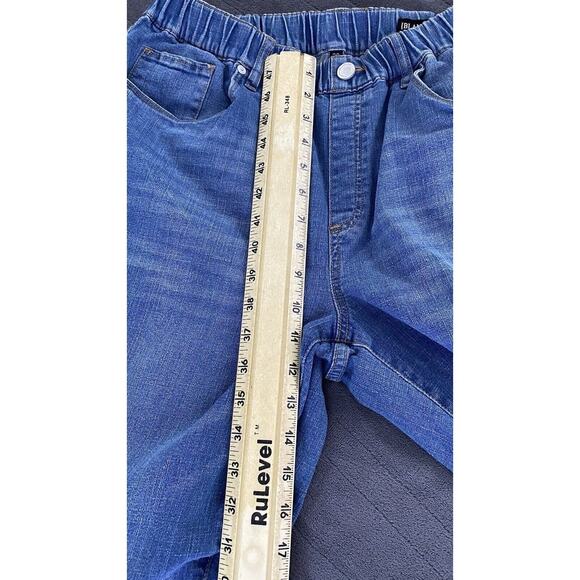 Blank NYC Size 28 Denim Womens Pull On Jogger Distressed Whiskering - Picture 8 of 10